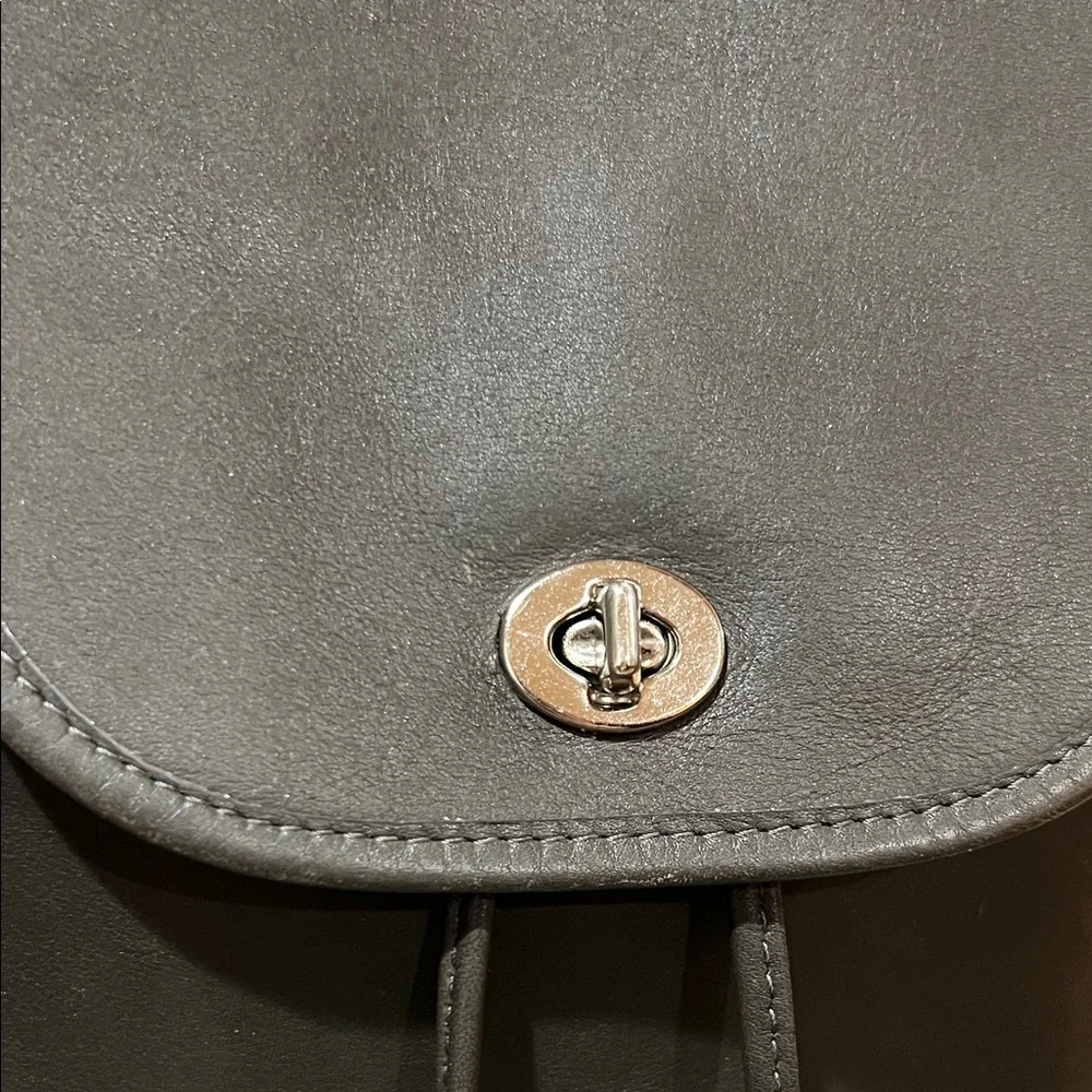 Coach 9791 Vintage Dark Gray Leather Backpack